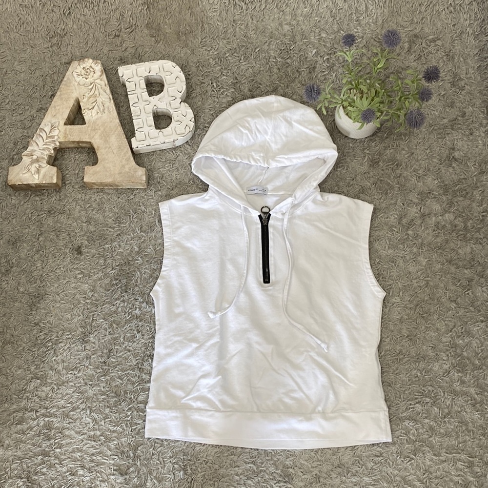 Civico 51 Womens Sleeveless Top with Hood (made in italy)